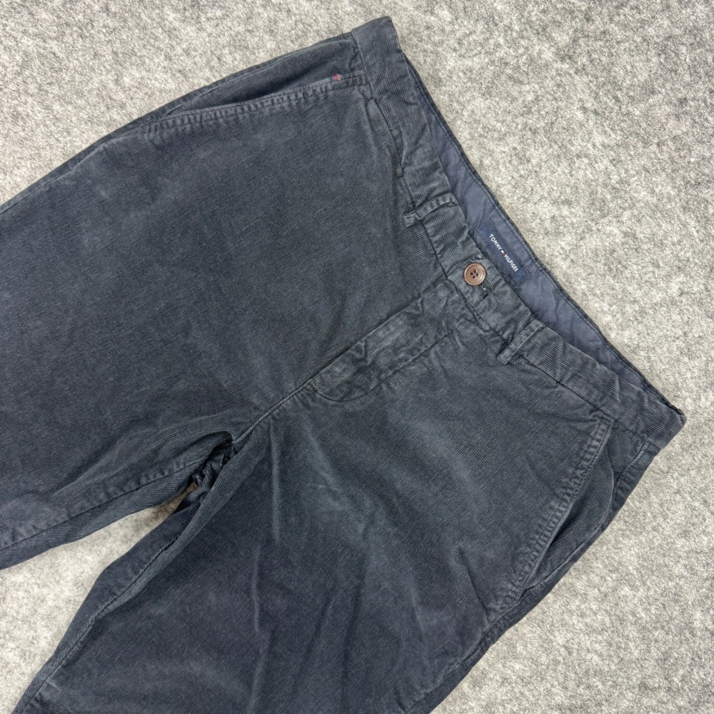 Tommy Hilfiger Mens Navy Blue Corduroy Slim Fit Pants 32x32 78J6120 410